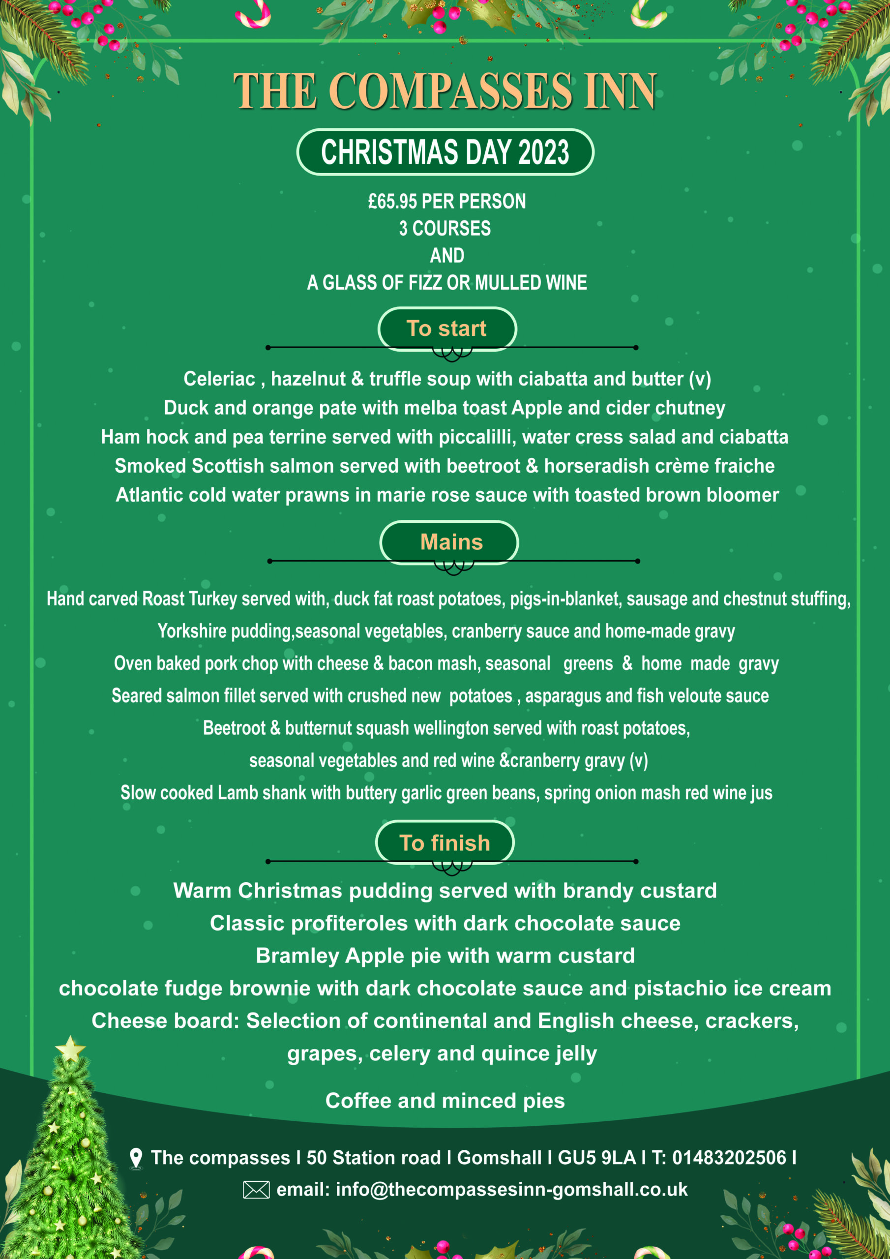 Christmas festivities at The compasses